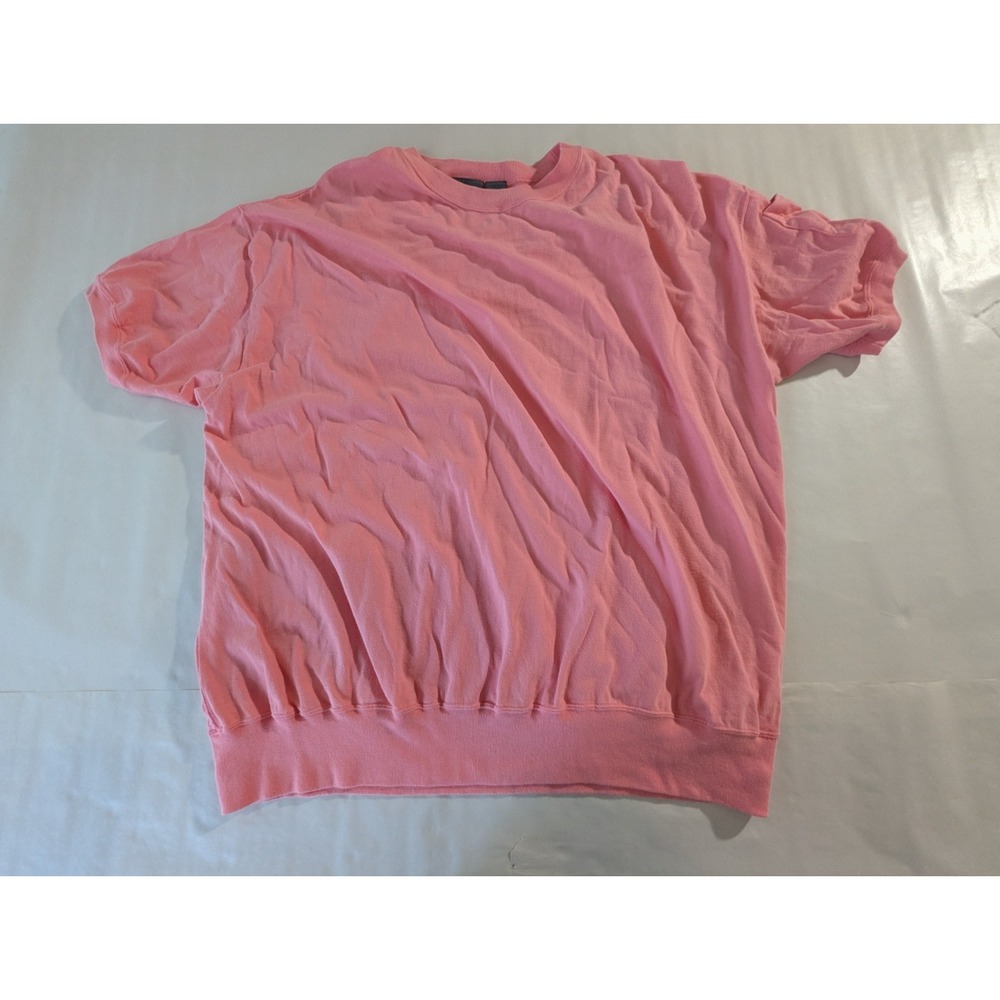 Lizwear Womens Pink Cotton Jersey T-Shirt Short Sleeve Crew Neck Size L Solid